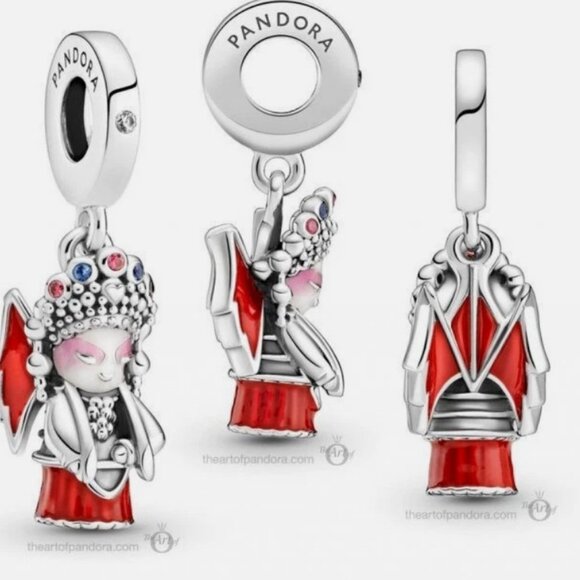 Authentic PANDORA SS *CHINA EXCLUSIVE* Peking Opera Dangle 799387C01 - Picture 1 of 13